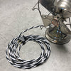 2-CONDUCTOR 18-GAUGE BLACK & WHITE COTTON TWISTED WIRE