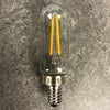 BULB: TUBE STYLE WITH LED FILAMENT, CANDELABRA BASE