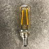 BULB: TUBE STYLE WITH LED FILAMENT, 2.5W, CANDELABRA BASE