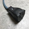 FEMALE GROUNDED CONNECTOR for 3-PRONG PLUG, Black