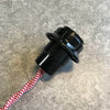 SOCKET: BLACK BAKELITE, KEYLESS, CANDELABRA BASE, with Ring