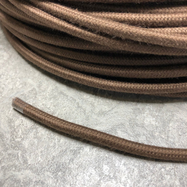 SINGLE-CONDUCTOR 14-GAUGE DARK BROWN COTTON WIRE