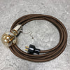 3-CONDUCTOR 14-GAUGE DARK BROWN COTTON PULLEY CORD