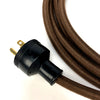 3-CONDUCTOR 14-GAUGE DARK BROWN COTTON PULLEY CORD