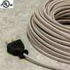 2-CONDUCTOR 18-GAUGE GRAY COTTON PARALLEL CORD - UL-Listed