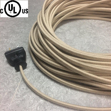 2-CONDUCTOR 18-GAUGE PUTTY COTTON PARALLEL CORD - UL-Listed