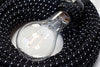 2-CONDUCTOR 18-GAUGE BLACK & WHITE SINGLE TRACER COTTON PULLEY CORD - UL-Listed