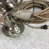 2-CONDUCTOR 18-GAUGE DARK BROWN & PUTTY SMALL HOUND'S-TOOTH COTTON PULLEY CORD - UL-Listed
