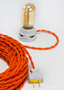 2-CONDUCTOR 18-GAUGE BURNT ORANGE COTTON TWISTED WIRE