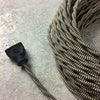 2-CONDUCTOR 18-GAUGE BLACK & PUTTY ZIG-ZAG COTTON TWISTED WIRE