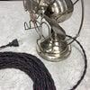 2-CONDUCTOR 18-GAUGE BLACK COTTON TWISTED WIRE WITH DOUBLE RED TRACER