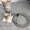 2-CONDUCTOR 18-GAUGE GRAY COTTON TWISTED WIRE
