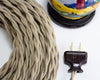 2-CONDUCTOR 18-GAUGE PUTTY COTTON TWISTED WIRE WITH GOLD TRACER