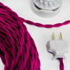 2-CONDUCTOR 18-GAUGE RASPBERRY COTTON TWISTED WIRE