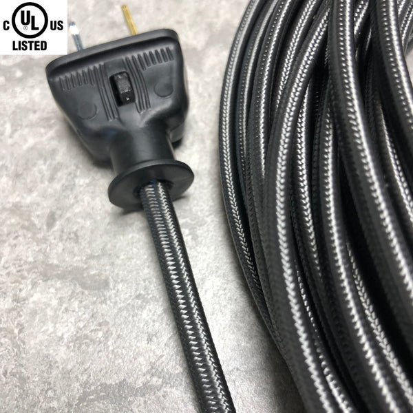 2-CONDUCTOR 18-GAUGE PEWTER RAYON PARALLEL CORD - UL-Listed
