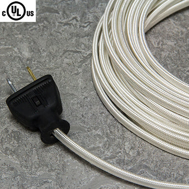 2-CONDUCTOR 18-GAUGE WHITE RAYON PARALLEL CORD - UL-Listed