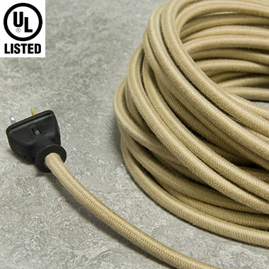 2-CONDUCTOR 18-GAUGE PUTTY COTTON PULLEY CORD - UL-Listed