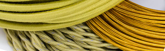 gold cloth-covered wire