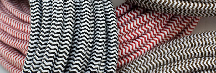 zig-zag pattern cloth-covered wire