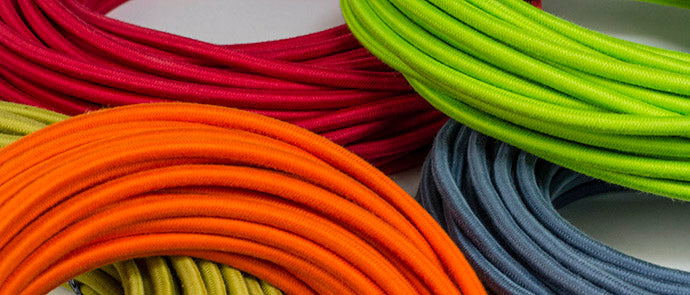 solid color cloth-covered wire