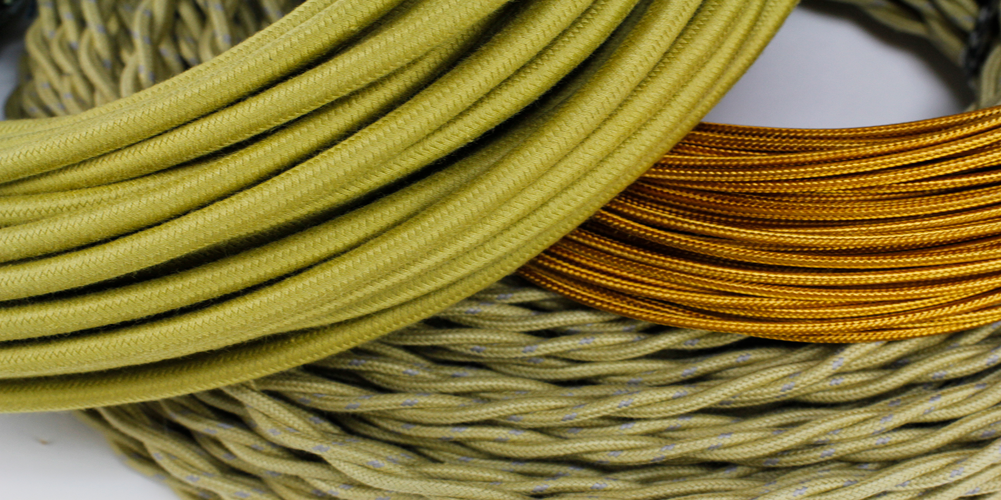 gold cloth-covered wire
