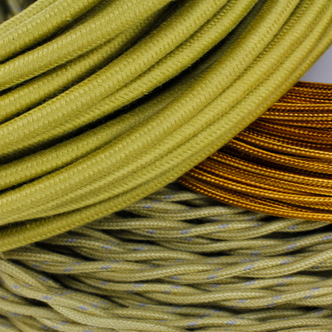 gold cloth-covered wire
