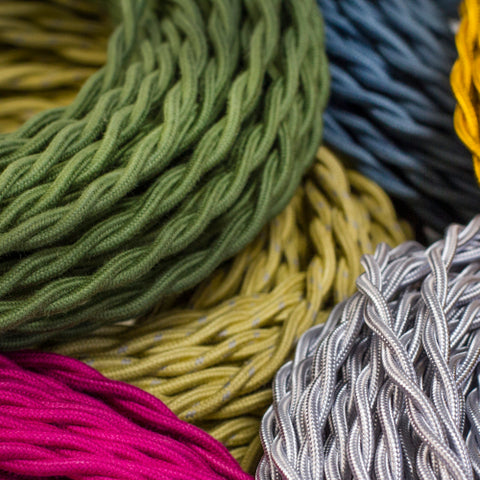cloth-covered twisted pair wire