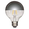 BULB: GLOBE STYLE WITH SILVERED ANTI-GLARE, LED AND INCANDESCENT