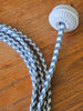 Cloth Covered Parallel (flat) Lamp Cord Kit - 8 Feet