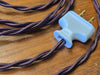 Cloth Covered Twisted Lamp Cord Kit - 8 Feet