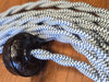 Cloth Covered Twisted Lamp Cord Kit - 8 Feet