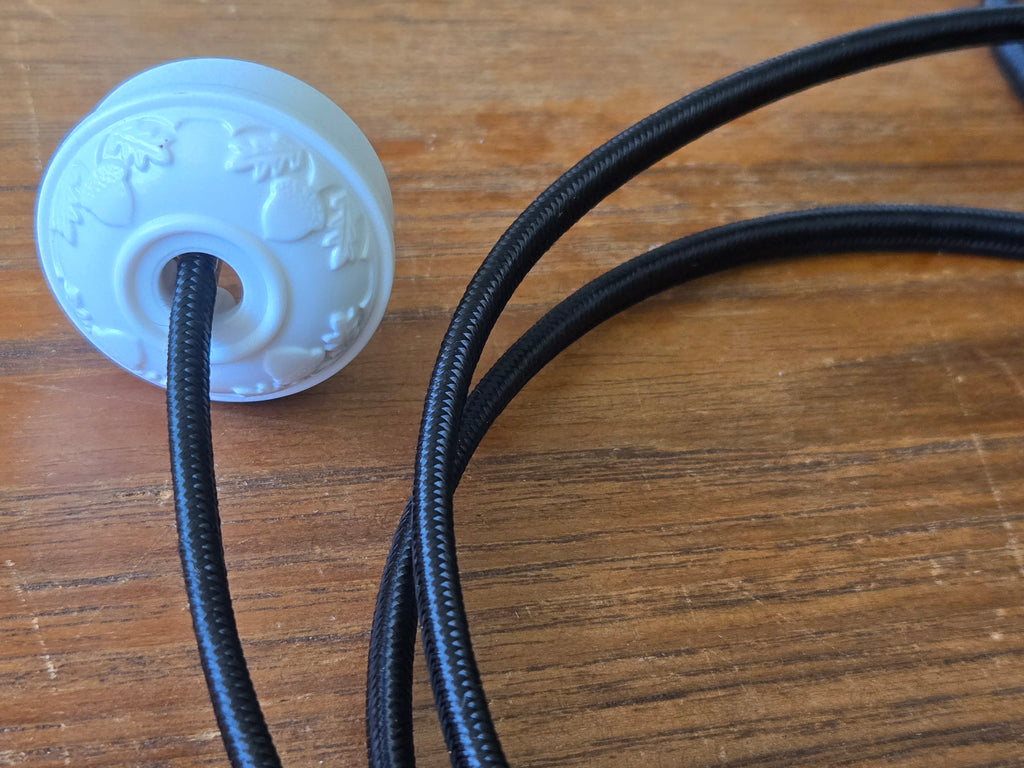 Cloth Covered Parallel (flat) Lamp Cord Kit - 8 Feet
