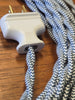 Cloth Covered Twisted Lamp Cord Kit - 8 Feet