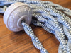 Cloth Covered Twisted Lamp Cord Kit - 8 Feet