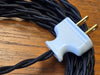 Cloth Covered Twisted Lamp Cord Kit - 8 Feet