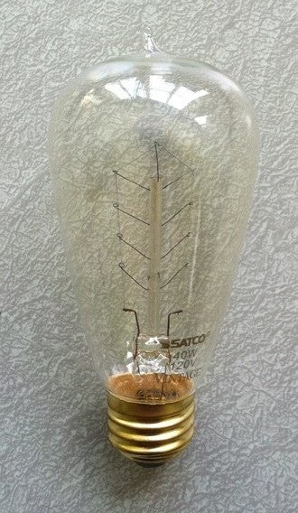 BULB: EDISON TEARDROP STYLE WITH HAIRPIN FILAMENT, 40W