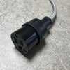 FEMALE HEAVY-DUTY CONNECTOR for 3-PRONG PLUG, Black
