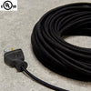 2-CONDUCTOR 18-GAUGE BLACK COTTON PARALLEL CORD - UL-Listed