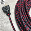 2-CONDUCTOR 18-GAUGE BLACK & RED TRIPLE TRACER COTTON PARALLEL CORD - UL-Listed