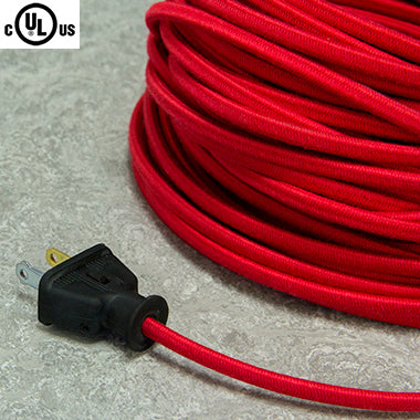 2-CONDUCTOR 18-GAUGE RED COTTON PARALLEL CORD - UL-Listed