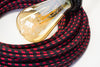 2-CONDUCTOR 18-GAUGE BLACK & RED QUADRUPLE TRACER COTTON PULLEY CORD - UL-Listed