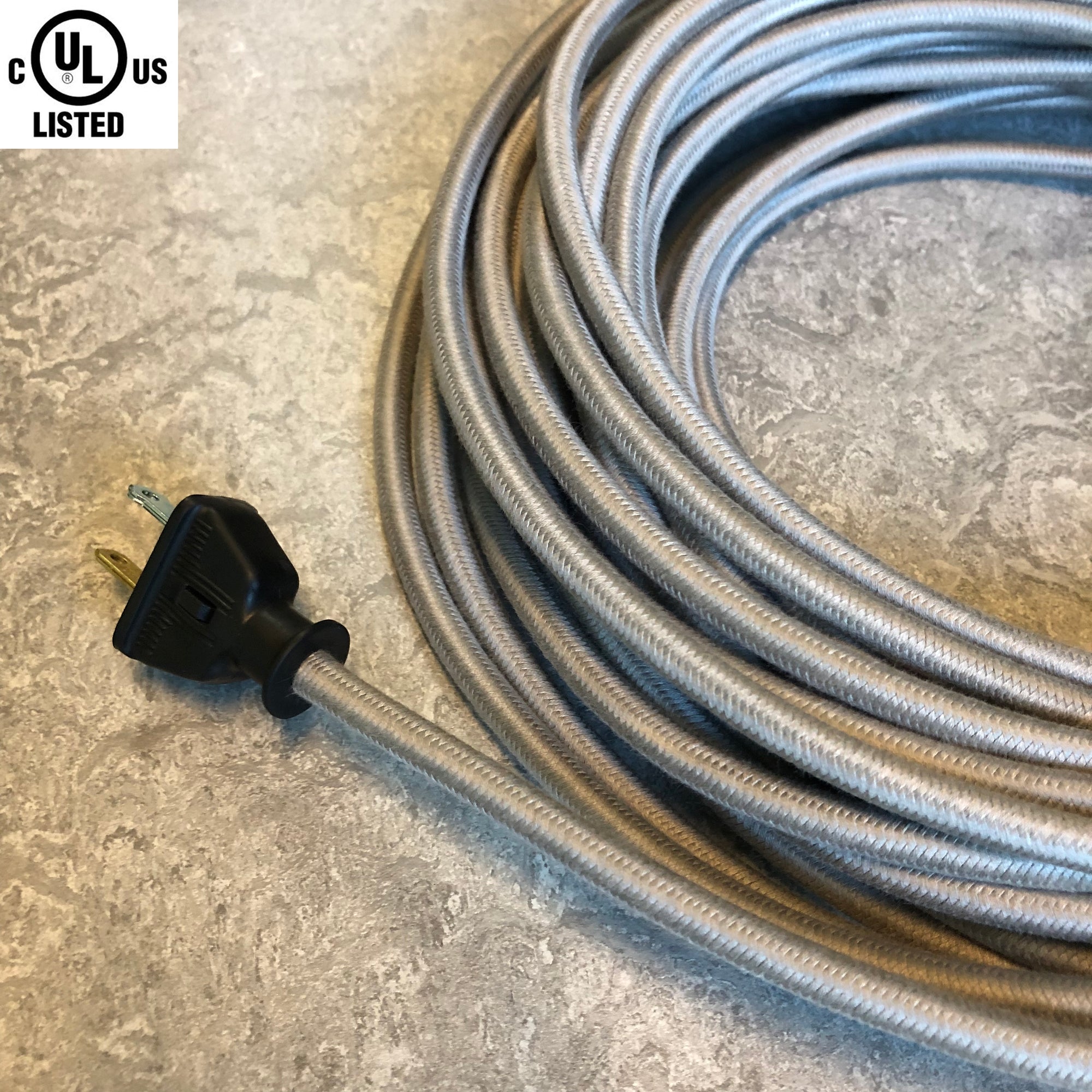 2-CONDUCTOR 18-GAUGE GRAY COTTON PULLEY CORD - UL-Listed – Sundial Wire