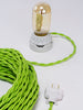 2-CONDUCTOR 18-GAUGE LIME GREEN COTTON TWISTED WIRE