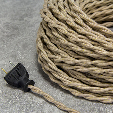 2-CONDUCTOR 16-GAUGE PUTTY COTTON TWISTED WIRE WITH GOLD