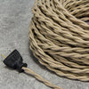 2-CONDUCTOR 16-GAUGE PUTTY COTTON TWISTED WIRE WITH GOLD TRACER