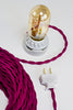 2-CONDUCTOR 18-GAUGE RASPBERRY COTTON TWISTED WIRE