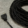 2-CONDUCTOR 18-GAUGE BLACK RAYON TWISTED WIRE
