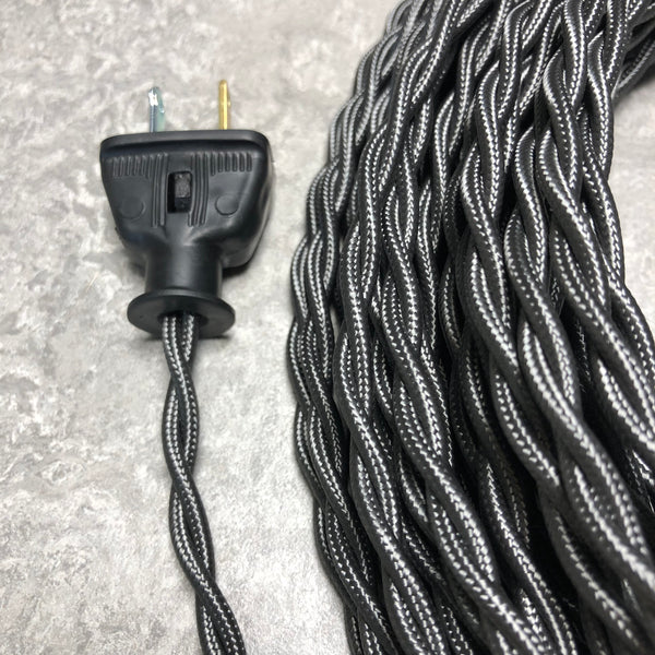 2-CONDUCTOR 18-GAUGE PEWTER RAYON TWISTED WIRE