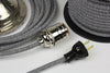 2-CONDUCTOR 18-GAUGE BLACK & WHITE ZIG-ZAG COTTON PULLEY CORD - UL-Listed