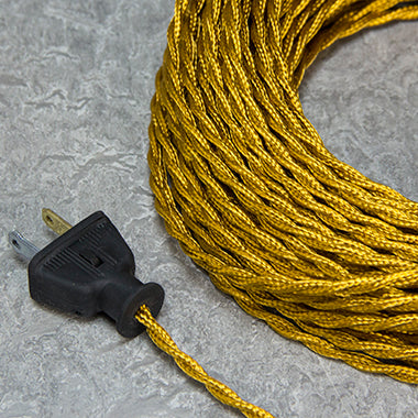 2-Conductor 20-Gauge Gold Rayon Cloth-Covered Twisted Wire – Sundial Wire